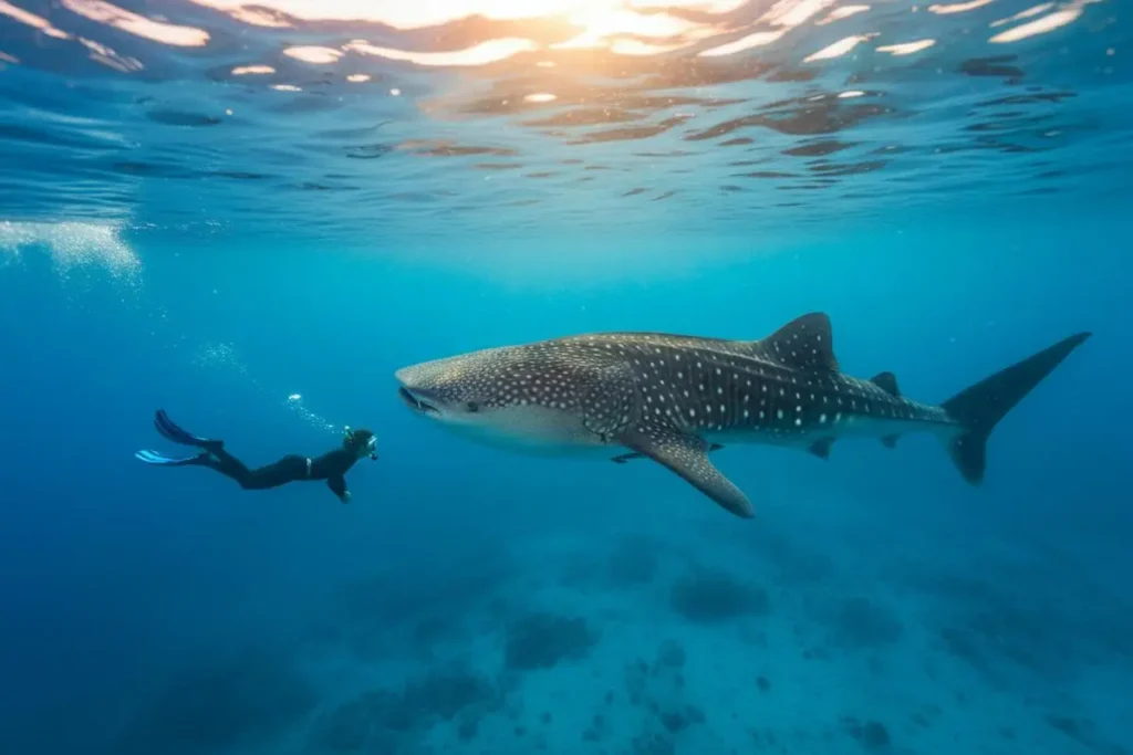 Diving with whale sharks unguided